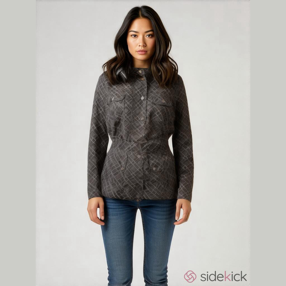 J.McLaughlin Gray Rain Belted Jacket Sz-M